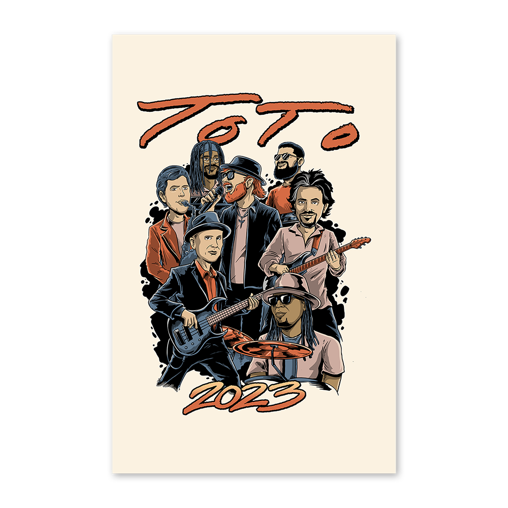 Toto Band Illustration Poster